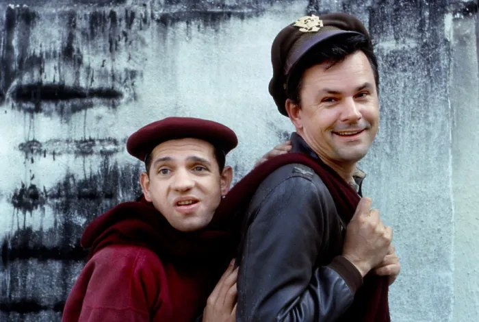 Framed Print : HOGAN'S HEROES, from left: Robert Clary, Bob Crane, 1965-71