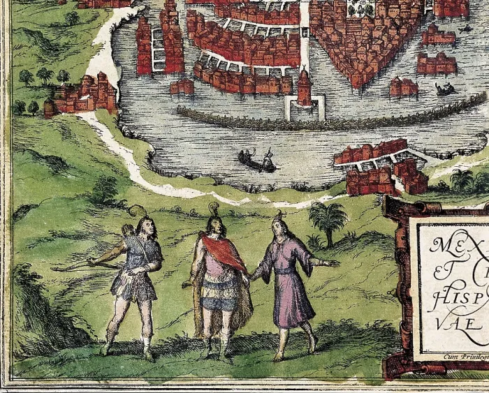 Framed Print : HOGENBERG, Franz (1535-1590). Civitatis Orbis Terrarum. 1572-1617. Mexico (1576). Engraving for the work 'Civitatis Orbis Terrarum', by George Braun