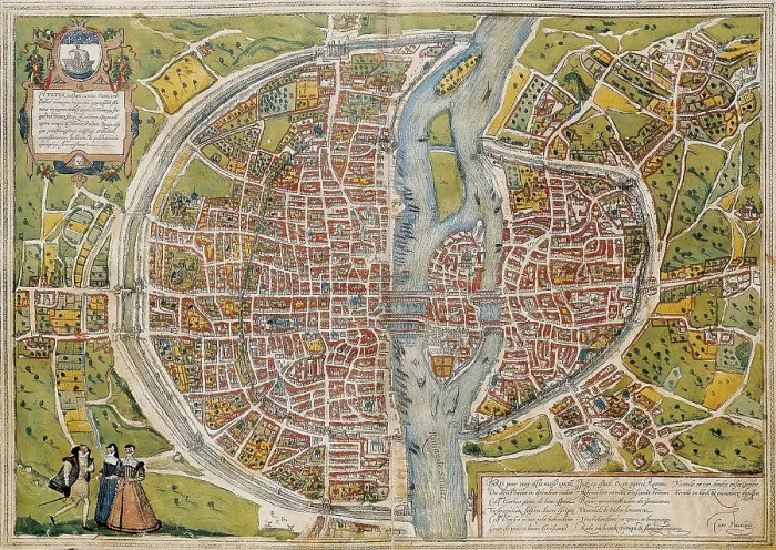 Framed Print : HOGENBERG, Franz (1535-1590). Civitatis Orbis Terrarum. 1572-1617. Pars (1572). Engravong for the volume I of the book 'Civitatis Orbis Terrarum', by George Braun