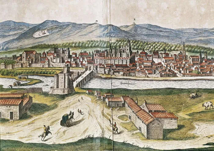 Framed Print : HOGENBERG, Franz (1535-1590). Civitatis Orbis Terrarum. 1572-1617. Cordoba (1572-1617). Engraving for the work 'Civitatis Orbis Terrarum', by George Braun