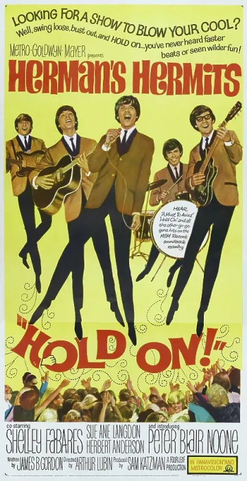 Framed Print : HOLD ON!, US poster, front center: Peter Noone, 1966