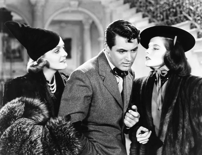 Framed Print : HOLIDAY, from left: Doris Nolan, Cary Grant, Katharine Hepburn, 1938