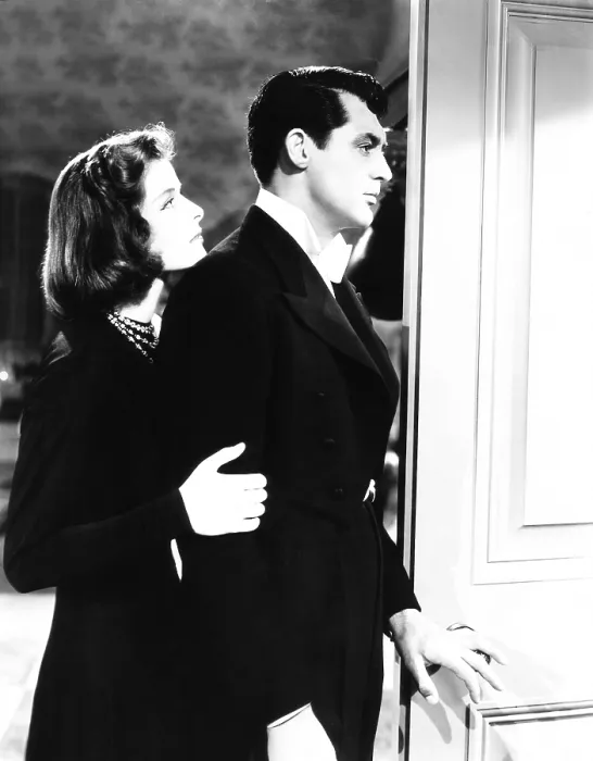 Framed Print : HOLIDAY, from left: Katharine Hepburn, Cary Grant, 1938