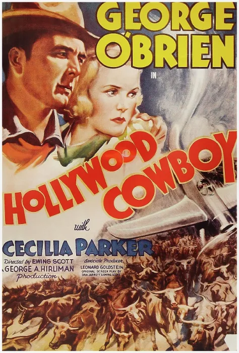 Framed Print : HOLLYWOOD COWBOY, US poster art, from left: George O'Brien, Cecilia Parker, 1937 Framed Print : HOLLYWOOD COWBOY, US poster art, from left: George O'Brien, Cecilia Parker, 1937