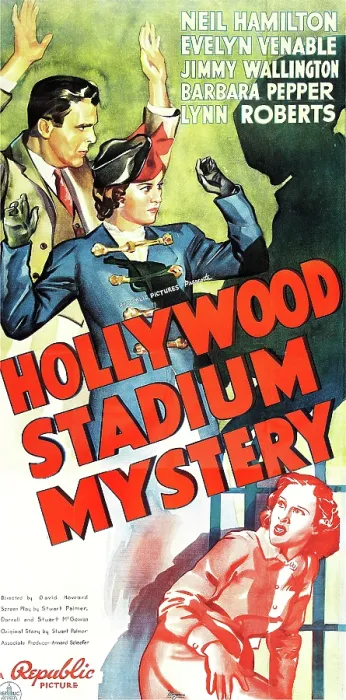Framed Print : HOLLYWOOD STADIUM MYSTERY, US poster art, from top: Neil Hamilton, Evelyn Venable, Lynne Roberts, 1938 Framed Print : HOLLYWOOD STADIUM MYSTERY, US poster art, from top: Neil Hamilton, Evelyn Venable, Lynne Roberts, 1938