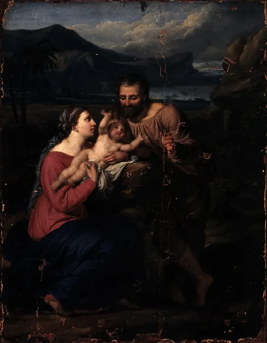 Framed Print : Holy Family, by Giovanni Darif, 1823, 19th Century, oil on canvas, 43 x 33 cm - Italy, Lombardy, Milan, Brera Collection. Whole artwork view. The Holy Family in a tender moment Framed Print : Holy Family, by Giovanni Darif, 1823, 19th Century, oil on canvas, 43 x 33 cm - Italy, Lombardy, Milan, Brera Collection. Whole artwork view. The Holy Family in a tender moment