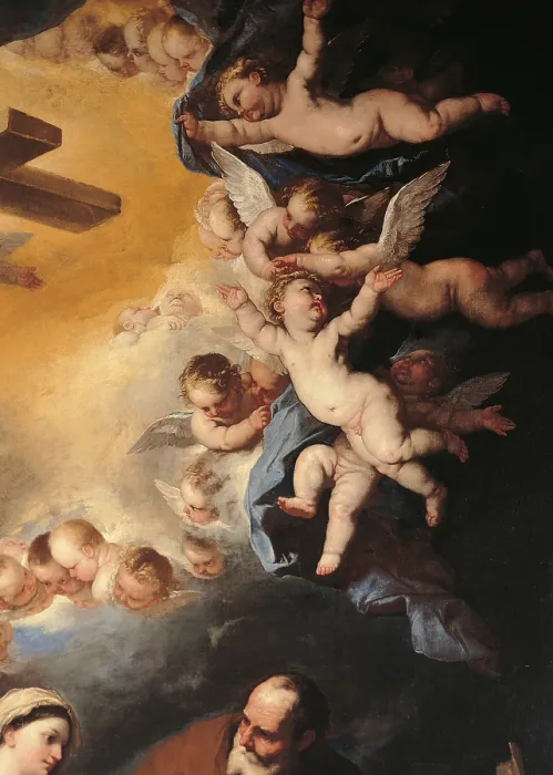 Framed Print : Holy Family with Saint Antony of Padua, by Luca Giordano, 1650 - 1699, oil on canvas - Italy, Lombardy, Milan, Pinacoteca di Brera. Detail Framed Print : Holy Family with Saint Antony of Padua, by Luca Giordano, 1650 - 1699, oil on canvas - Italy, Lombardy, Milan, Pinacoteca di Brera. Detail