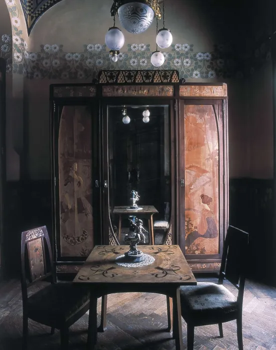 Framed Print : HOMAR i MESQUIDA, Gaspar (1870-1953). Wardrobe. 1901-1907. SPAIN. Reus. Navs House. Dressing room with a wardrobe by Gaspar Homar. Modernism. Furniture Framed Print : HOMAR i MESQUIDA, Gaspar (1870-1953). Wardrobe. 1901-1907. SPAIN. Reus. Navs House. Dressing room with a wardrobe by Gaspar Homar. Modernism. Furniture