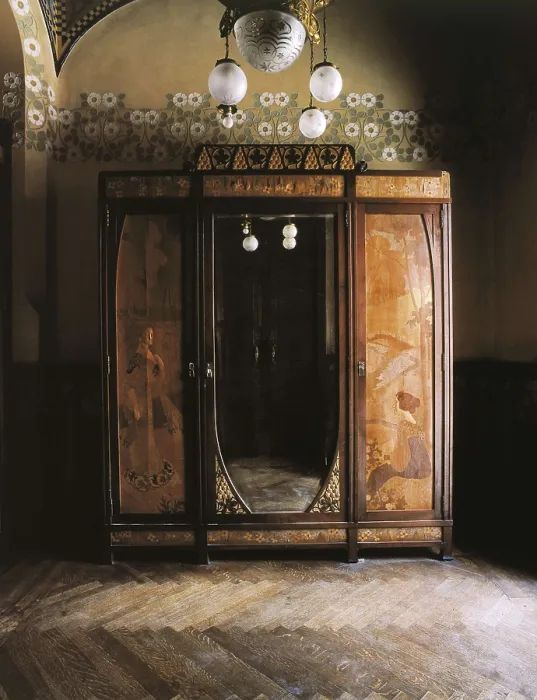 Framed Print : HOMAR i MESQUIDA, Gaspar (1870-1953). Wardrobe. 1901-1907. SPAIN. Reus. Navs House. Placed in the dressing room. Modernism. Furniture Framed Print : HOMAR i MESQUIDA, Gaspar (1870-1953). Wardrobe. 1901-1907. SPAIN. Reus. Navs House. Placed in the dressing room. Modernism. Furniture