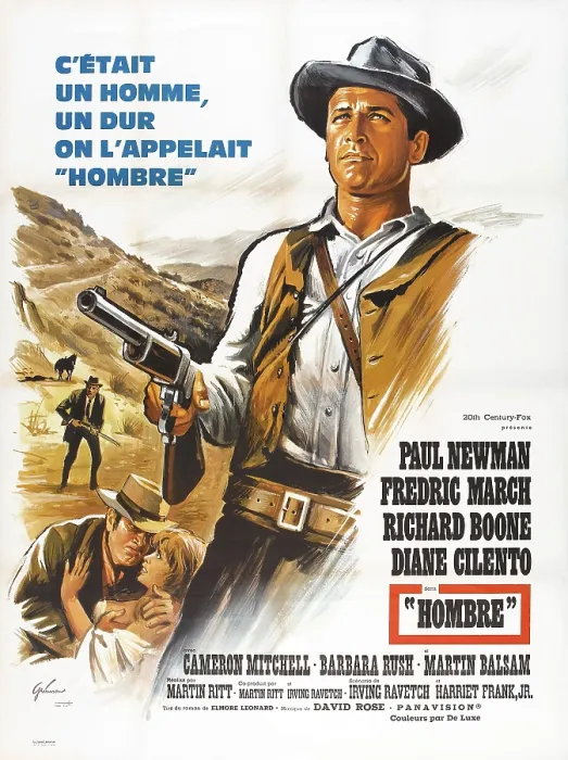 Framed Print : HOMBRE, French poster, Paul Newman, 1967, TM & Copyright 20th Century Fox Film Corp. / courtesy Everett Collection
