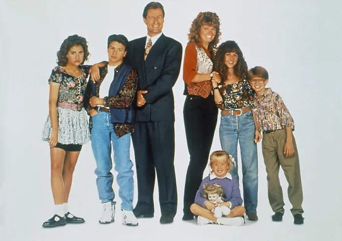 Framed Print : ALMOST HOME, Brittany Murphy, Jason Marsden, Perry King, Rachel Duncan, Connie Ray, Lee Norris I, Olivia Burnette, 1993