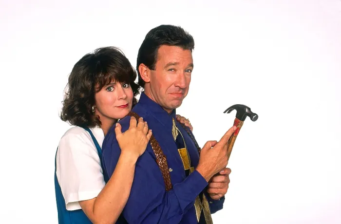Framed Print : HOME IMPROVEMENT, from left: Patricia Richardson, Tim Allen, (1991), 1991-99 Framed Print : HOME IMPROVEMENT, from left: Patricia Richardson, Tim Allen, (1991), 1991-99