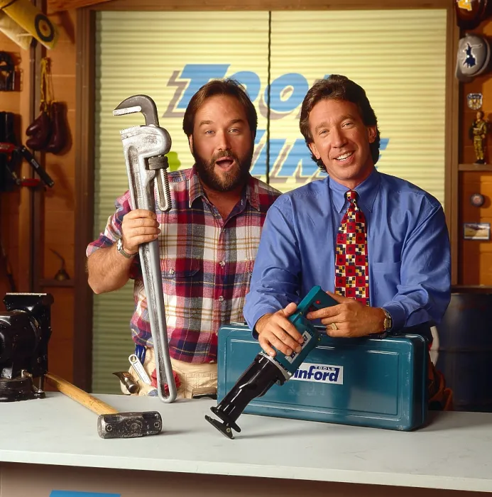 Framed Print : HOME IMPROVEMENT, from left: Richard Karn, Tim Allen, (1993), 1991-99