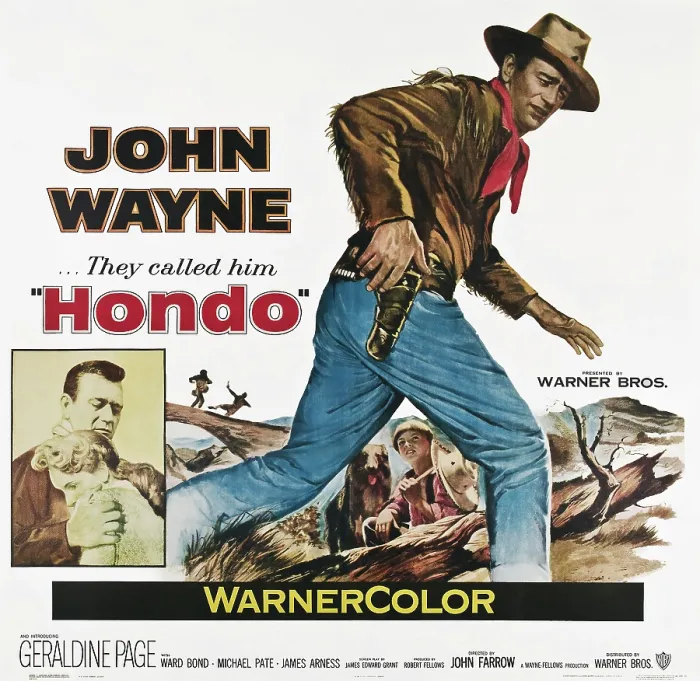 Framed Print : HONDO, from left: John Wayne, Geraldine Page, right from top: John Wayne, Lee Aaker, 1953 Framed Print : HONDO, from left: John Wayne, Geraldine Page, right from top: John Wayne, Lee Aaker, 1953