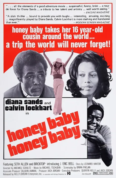 Framed Print : HONEYBABY, HONEYBABY, (aka HONEY BABY), US poster art, top from left: Calvin Lockhart, Diana Sands, 1974