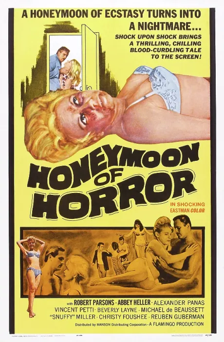 Framed Print : HONEYMOON OF HORROR, US poster art, 1964