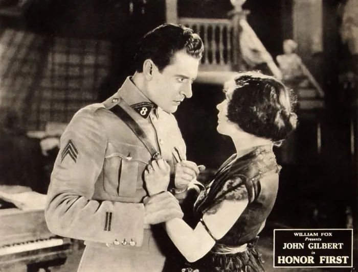 Framed Print : HONOR FIRST, l-r: John Gilbert, Renee Adoree on lobbycard, 1922, TM and Copyright 20th Century Fox Film Corp. All rights reserved. / courtesy Everett Collection Framed Print : HONOR FIRST, l-r: John Gilbert, Renee Adoree on lobbycard, 1922, TM and Copyright 20th Century Fox Film Corp. All rights reserved. / courtesy Everett Collection
