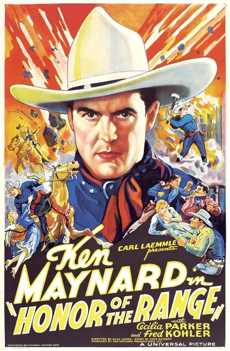 Framed Print : HONOR OF THE RANGE, Ken Maynard, Cecilia Parker, 1934