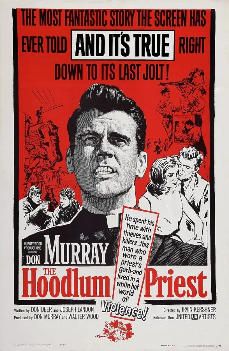 Framed Print : THE HOODLUM PRIEST, US poster art, center: Don Murray, 1961