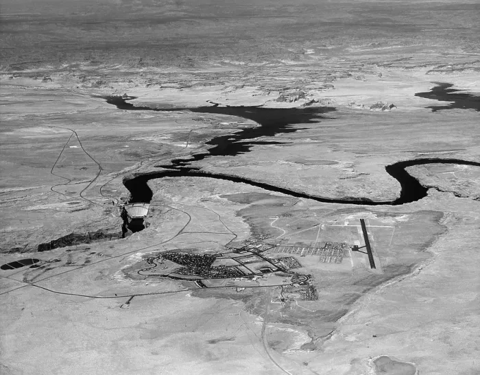 Framed Print : Hoover Dam and the city of Page, 1969. Courtesy: CSU Archives / Everett Collection
