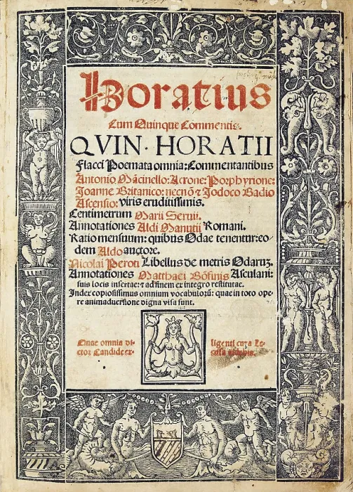 Framed Print : Horace, Quintus Horatius Flaccus (65-8 BC). Title page of an edition of Horatius poems. SPAIN. Madrid. National Library. AISA / Everett Collection**US SALES ONLY** Framed Print : Horace, Quintus Horatius Flaccus (65-8 BC). Title page of an edition of Horatius poems. SPAIN. Madrid. National Library. AISA / Everett Collection**US SALES ONLY**