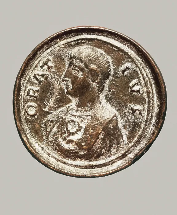 Framed Print : Horace, Quintus Horatius Flaccus (65-8 BC). Medal with Horace's effigy. Roman art. Coin. ITALY. Rome. National Roman Museum. AISA / Everett Collection**US SALES ONLY**