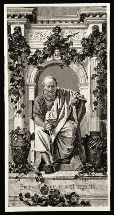 Framed Print : Horace, Quintus Horatius Flaccus (65-8 BC). Portrait of Horace. Engraving. AISA / Everett Collection**US SALES ONLY**
