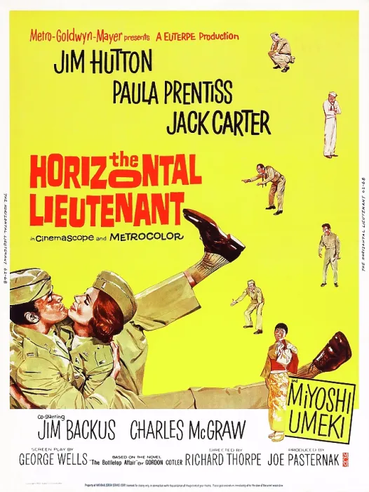 Framed Print : THE HORIZONTAL LIEUTENANT, US poster art, bottom from left: Jim Hutton, Paula Prentiss, Miyoshi Umeki, 1962 Framed Print : THE HORIZONTAL LIEUTENANT, US poster art, bottom from left: Jim Hutton, Paula Prentiss, Miyoshi Umeki, 1962