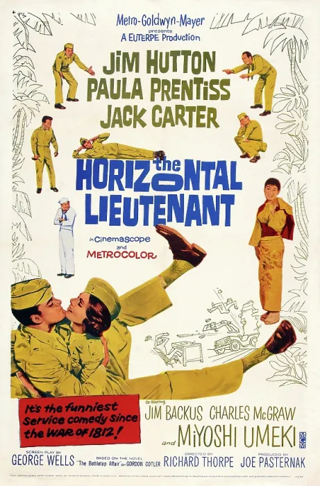 Framed Print : THE HORIZONTAL LIEUTENANT, US poster, bottom from left: Jim Hutton, Paula Prentiss, Miyoshi Umeki, 1962 Framed Print : THE HORIZONTAL LIEUTENANT, US poster, bottom from left: Jim Hutton, Paula Prentiss, Miyoshi Umeki, 1962
