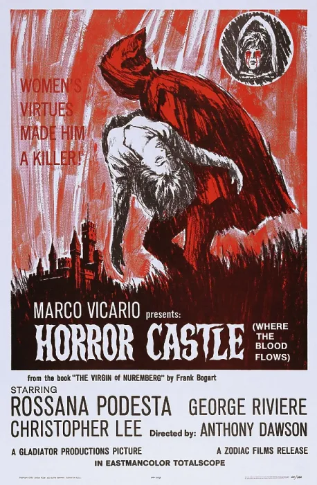Framed Print : HORROR CASTLE, (aka LA VERGINE DI NORIMBERGA), US poster, 1963
