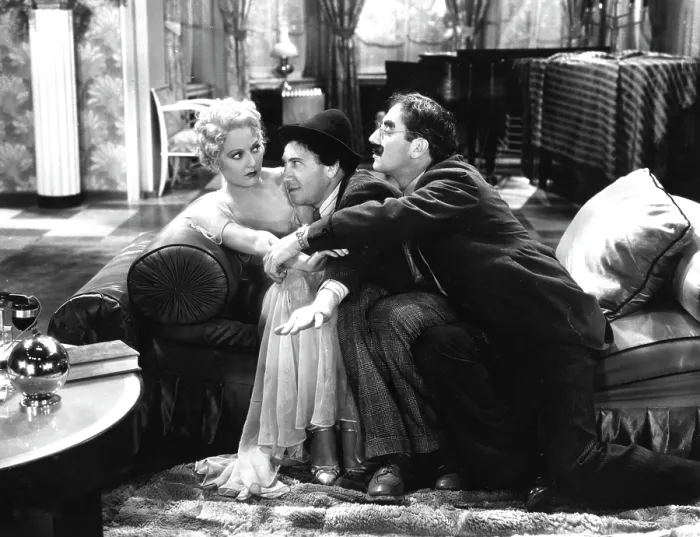 Framed Print : HORSE FEATHERS, Thelma Todd, Chico Marx, Groucho Marx, 1932 Framed Print : HORSE FEATHERS, Thelma Todd, Chico Marx, Groucho Marx, 1932