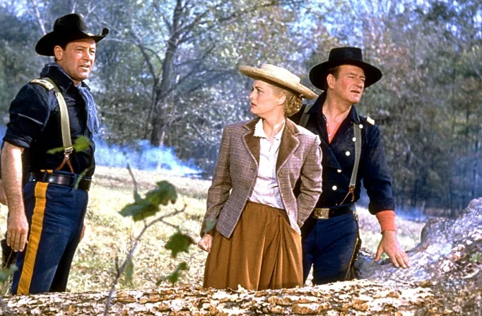 Framed Print : THE HORSE SOLDIERS, William Holden, Constance Towers, John Wayne, 1959
