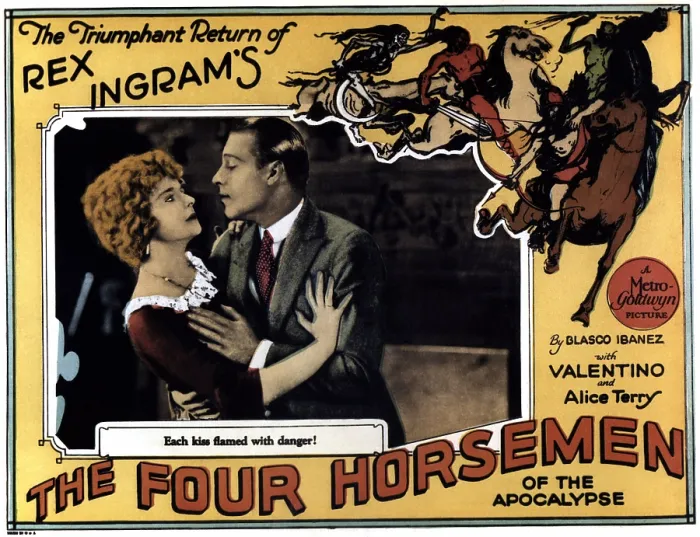 Framed Print : THE FOUR HORSEMEN OF THE APOCALYPSE, from left: Alice Terry, Rudolph Valentino, 1921