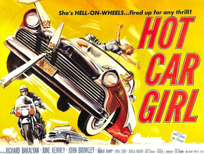 Framed Print : HOT CAR GIRL, 1958 Framed Print : HOT CAR GIRL, 1958