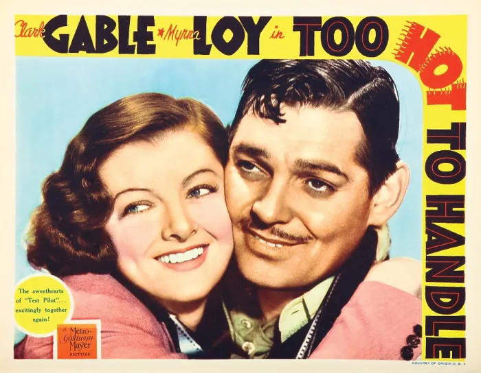 Framed Print : TOO HOT TO HANDLE, US lobbycard, from left: Myrna Loy, Clark Gable, 1938