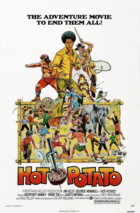 Framed Print : HOT POTATO, US poster art, top center: Jim Kelly, 1976