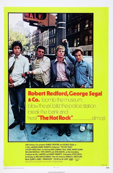 Framed Print : THE HOT ROCK, US poster art, from left: Paul Sand, Ron Liebman, Robert Redford, George Segal, 1972, TM and Copyright 20th Century Fox Film Corp