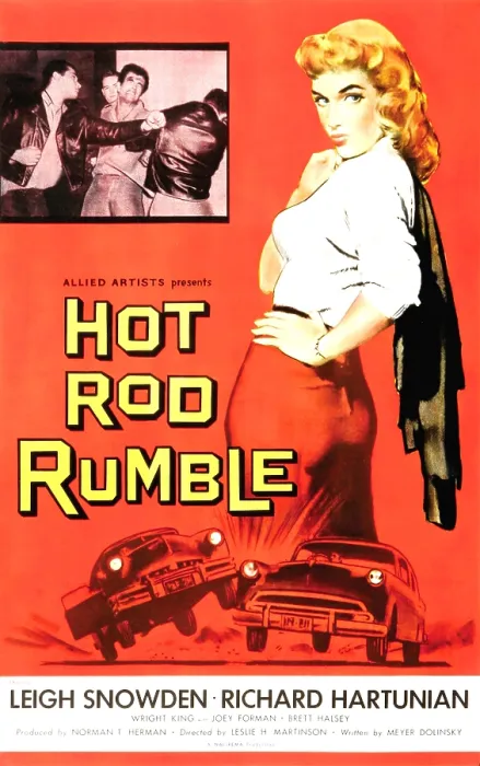 Framed Print : HOT ROD RUMBLE, right: Leigh Snowden, 1957