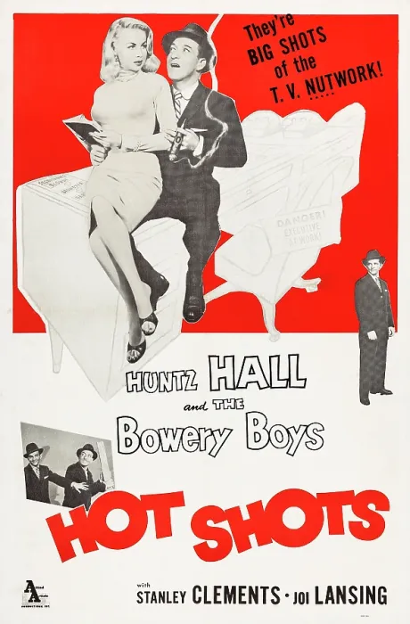 Framed Print : HOT SHOTS, top l-r: Joi Lansing, Huntz Hall, bottom l-r: Stanley Clements, Huntz Hall, far right: Stanley Clements on poster art, 1956 Framed Print : HOT SHOTS, top l-r: Joi Lansing, Huntz Hall, bottom l-r: Stanley Clements, Huntz Hall, far right: Stanley Clements on poster art, 1956