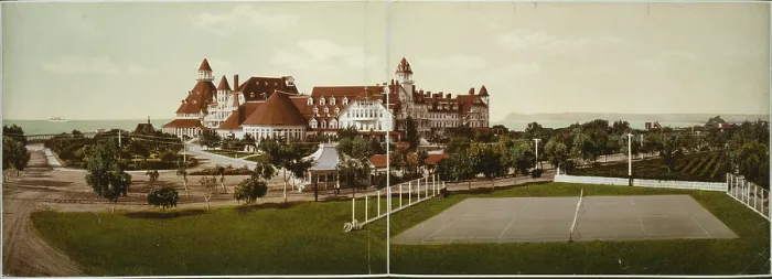 Framed Print : Hotel del Coronado, Coronado Beach, California, photochrom by William Henry Jackson, circa 1900 Framed Print : Hotel del Coronado, Coronado Beach, California, photochrom by William Henry Jackson, circa 1900