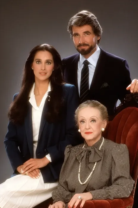 Framed Print : HOTEL, from left: Connie Sellecca, James Brolin, Bette Davis (seated), (1983), 1983-88
