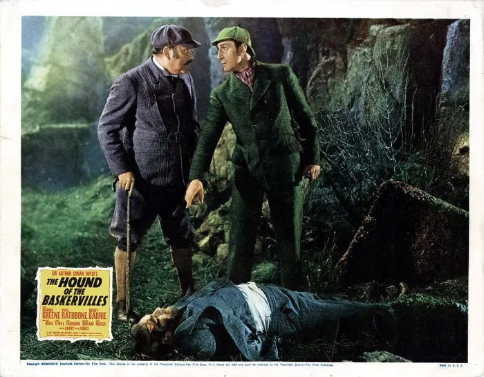 Framed Print : THE HOUND OF THE BASKERVILLES, from left, Nigel Bruce, Basil Rathbone, Nigel De Brulier, (on ground), 1939, TM & copyright 20th Century Fox Film Corp Framed Print : THE HOUND OF THE BASKERVILLES, from left, Nigel Bruce, Basil Rathbone, Nigel De Brulier, (on ground), 1939, TM & copyright 20th Century Fox Film Corp