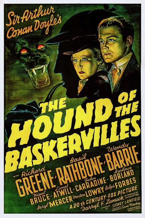 Framed Print : THE HOUND OF THE BASKERVILLES, US poster art, from left: Wendy Barrie, Richard Greene, 1939, (c) 20th Century Fox, TM & Copyright / Courtesy: Everett Collection Framed Print : THE HOUND OF THE BASKERVILLES, US poster art, from left: Wendy Barrie, Richard Greene, 1939, (c) 20th Century Fox, TM & Copyright / Courtesy: Everett Collection