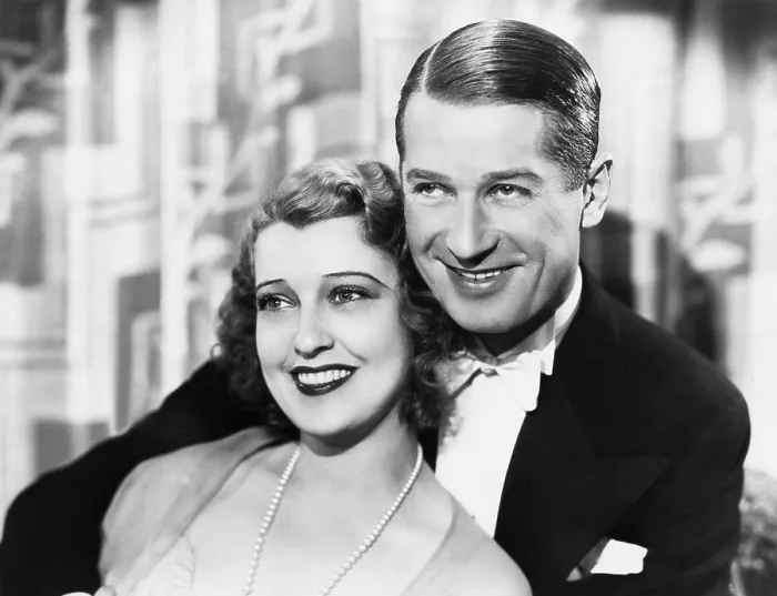 Framed Print : ONE HOUR WITH YOU, from left, Maurice Chevalier, Jeanette MacDonald, 1932