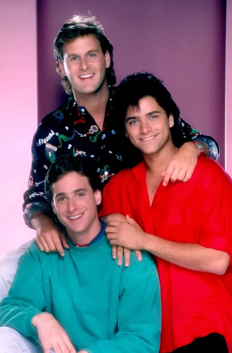 Framed Print : FULL HOUSE, clockwise from top: Dave Coulier, John Stamos, Bob Saget, 1987-95