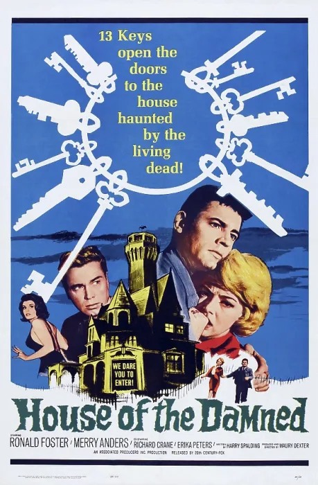Framed Print : HOUSE OF THE DAMNED, US poster art, from left: Erika Peters, Richard Crane, Ron Foster, Merry Anders 1963, TM and Copyright 20th Century Fox Film Corp Framed Print : HOUSE OF THE DAMNED, US poster art, from left: Erika Peters, Richard Crane, Ron Foster, Merry Anders 1963, TM and Copyright 20th Century Fox Film Corp