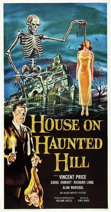 Framed Print : HOUSE ON HAUNTED HILL, bottom left: Vincent Price, 1959