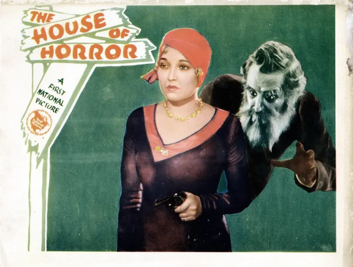 Framed Print : HOUSE OF HORROR, (aka THE HAUNTED HOUSE), lobbycard, from left, Thelma Todd, Emile Chautard, 1929