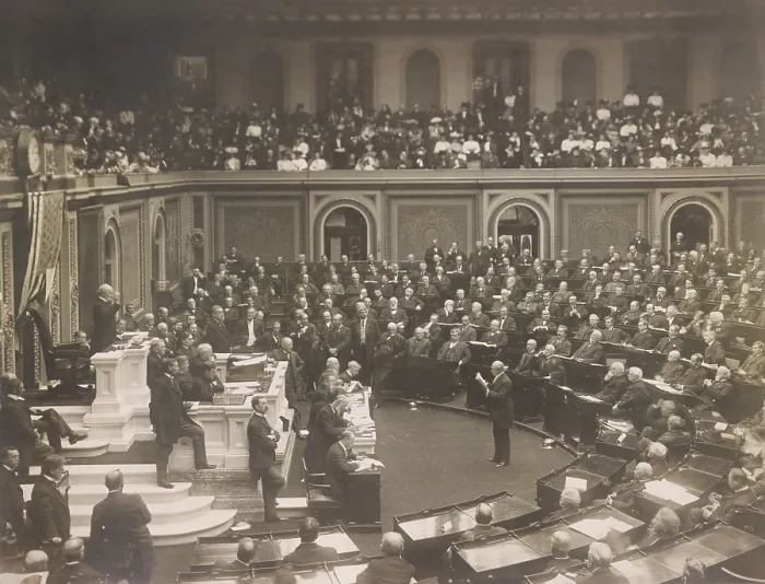 Framed Print : US House of Representatives in session in 1906. Joseph Cannon stands at the Speakers Rostrum. Photo by Frances Benjamin Johnston (BSLOC_2017_8_89) Framed Print : US House of Representatives in session in 1906. Joseph Cannon stands at the Speakers Rostrum. Photo by Frances Benjamin Johnston (BSLOC_2017_8_89)