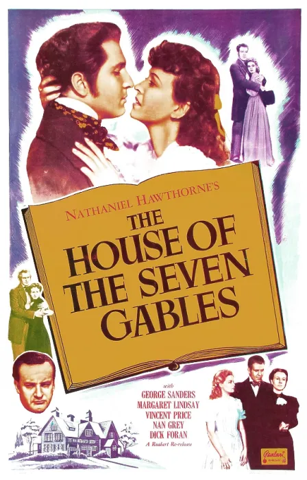 Framed Print : THE HOUSE OF THE SEVEN GABLES, US poster, top from left: Vincent Price, Margaret Lindsay, bottom left: Dick Foran, bottom right from left: Nan Grey, George Sanders, 1940